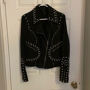 FREE PEOPLE denim moto jacket